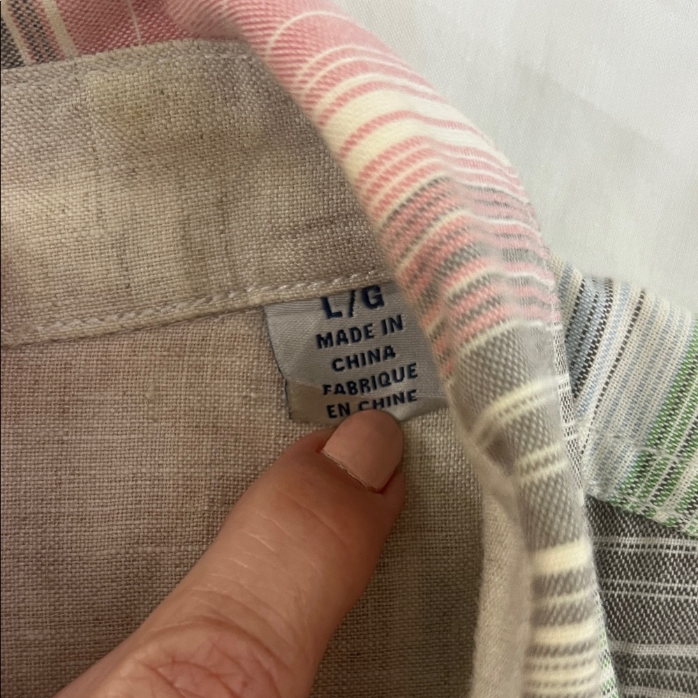 Tommy Bahama Multicolor Striped Men's Shirt Large - Picture 3 of 12